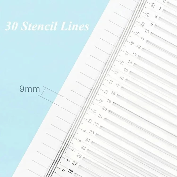 Calligraphy Stencil Ruler Transparent Writing Template Straight Line Handwriting Guide