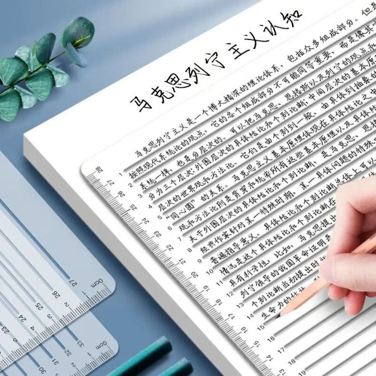 Calligraphy Stencil Ruler Transparent Writing Template Straight Line Handwriting Guide