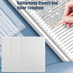 Calligraphy Stencil Ruler Transparent Writing Template Straight Line Handwriting Guide