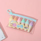 Cute Ice Cream Highlighters Set, Mini Marker Pens for Kids, Drawing & Painting Tool, Stationery Supplies for Students
