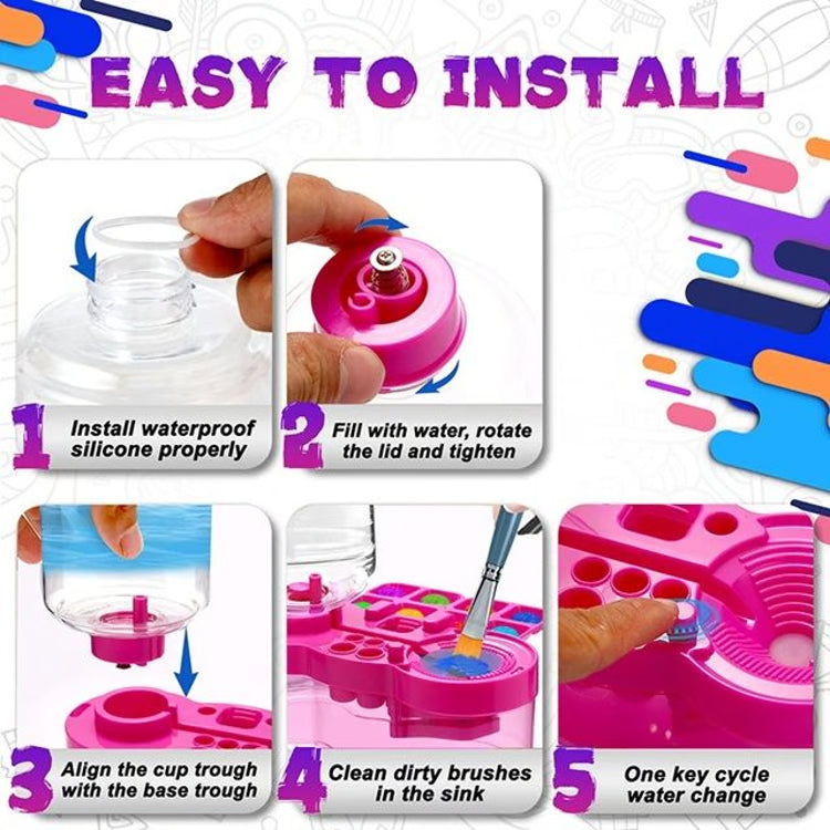 SmartFlow Paint Brush Cleaner Bucket – Mess-Free Art Cleaning Tool for Kids & Hobbyists