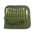Calligraphy Brushes Storage Bag, Painting Brushes Canvas Storage Bag, Roll up Pen Bag, Watercolour and Gouache Brushes