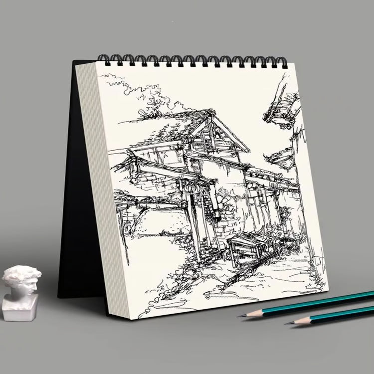 30-Sheet spiral bound sketchbook Acid-Free Thick Drawing Paper Pad (A4, A5, A6; 8K/16K Options) for Sketching and Oil Pa