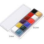 12 Color Face Body Art Painting Palette, Body Painting Drama Clown Makeup, Halloween Christmas Party Makeup Tools