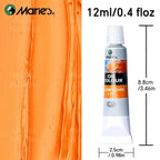 Marie's 19 Piece Oil Paint Set with 12 Colors Pigments and 7 Brushes Artist Painting Kit