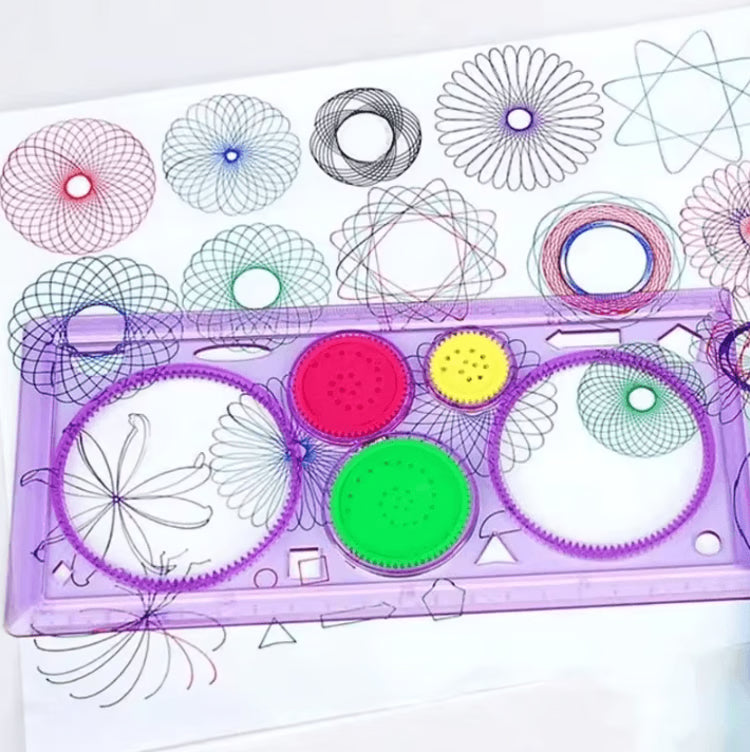 Creative Geometry Ruler Tool – Multifunctional Painting & Drawing Student Art Puzzle Tracer