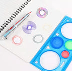 Creative Geometry Ruler Tool – Multifunctional Painting & Drawing Student Art Puzzle Tracer