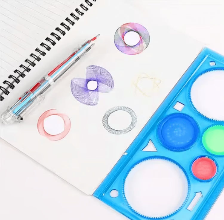 Creative Geometry Ruler Tool – Multifunctional Painting & Drawing Student Art Puzzle Tracer